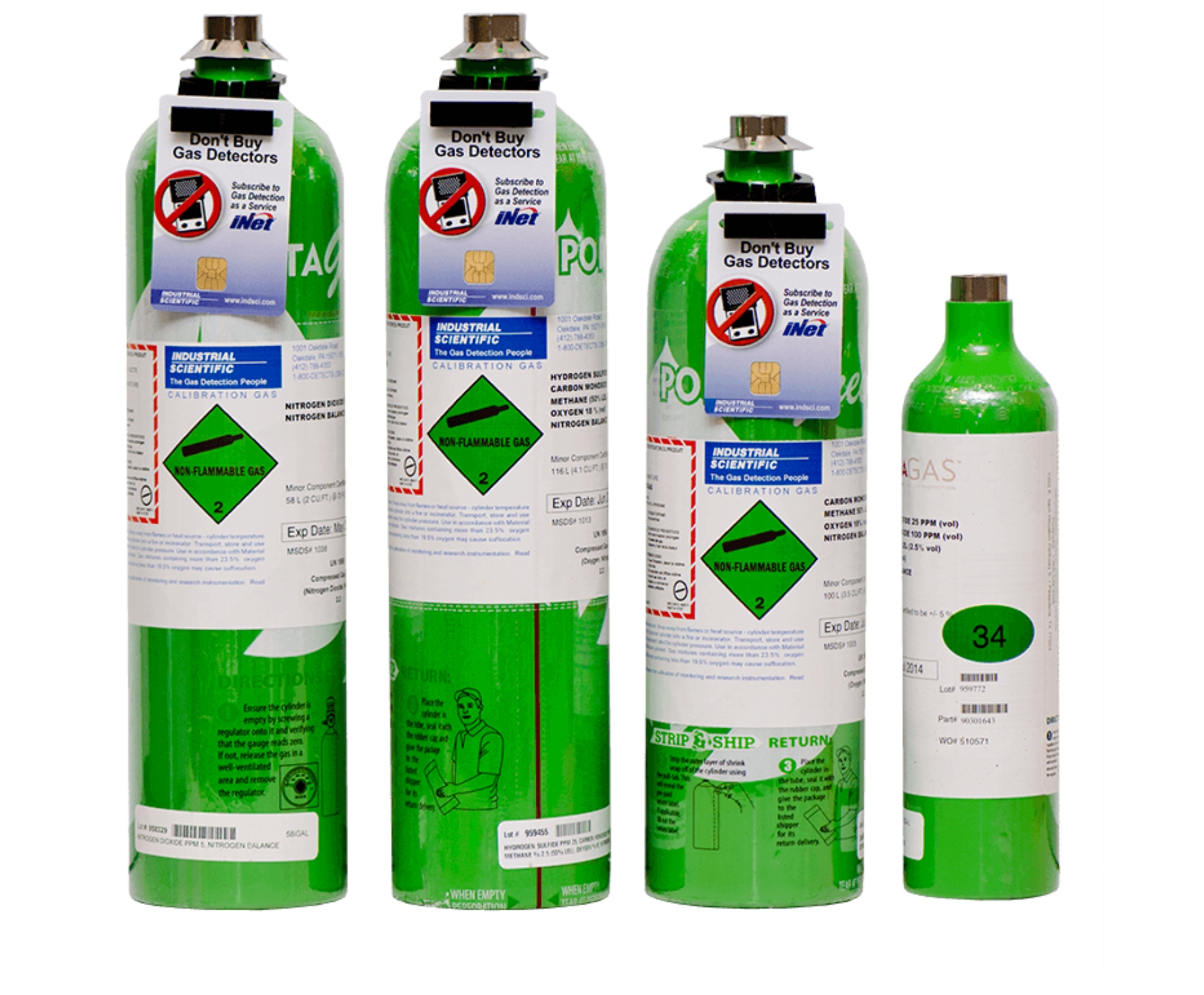 Gas detector calibration gas