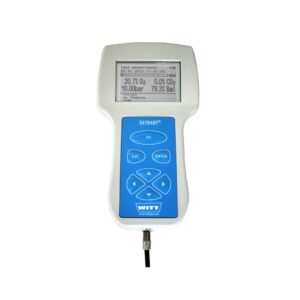 OXYBABY med handheld medical gas analyser at an outlet point