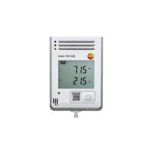 Testo 160 IAQ WiFi data logger monitoring a meeting room