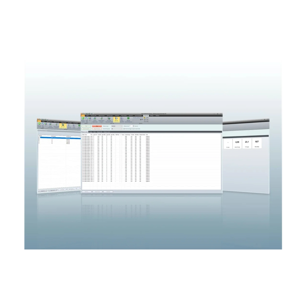 Testo easyEmission software running on a laptop