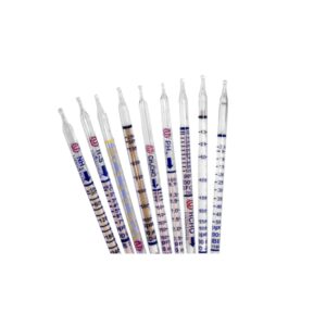Gastec colorimetric gas detector tube showing colour change